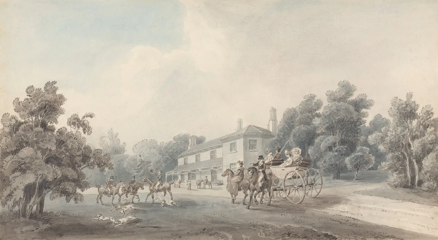 A Meet At Bachelors Hall In The Vale Of Neath Wales Wall Art by Thomas Horner - High-Resolution Digital Print