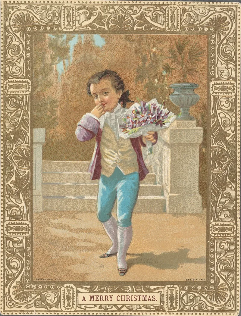 A Merry Christmas Wall Art by Marcus Ward &amp; Co - High-Resolution Digital Print