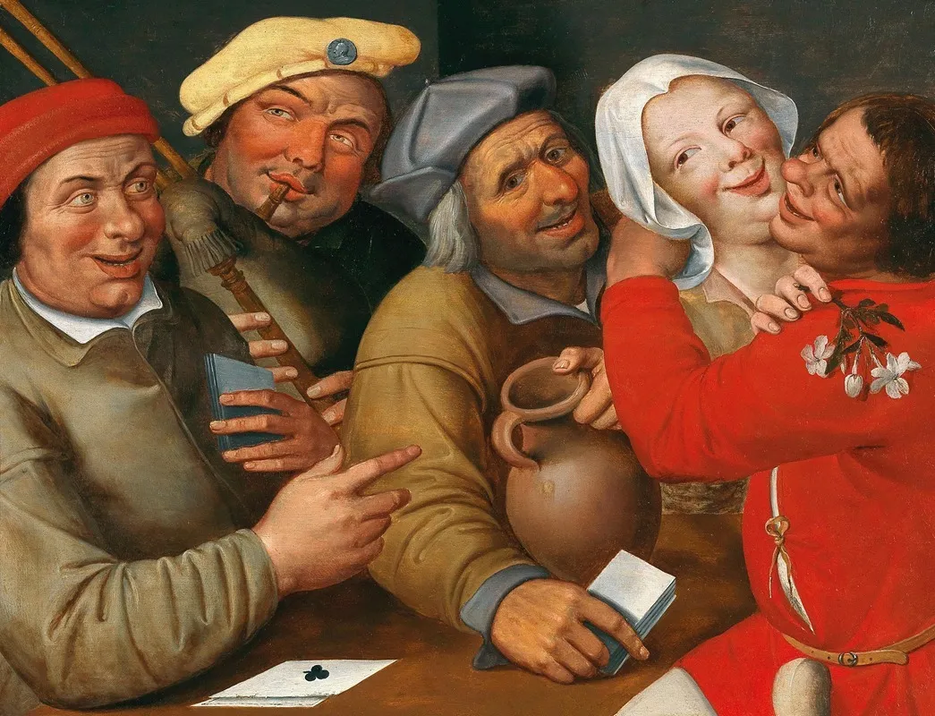 A Merry Company 4 Wall Art by Workshop of Jan Massys - High-Resolution Digital Print