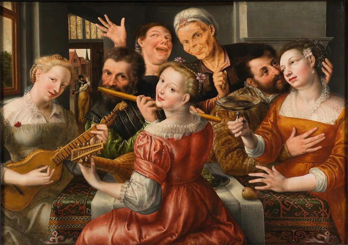 A Merry Company Wall Art by Jan Massys - High-Resolution Digital Print