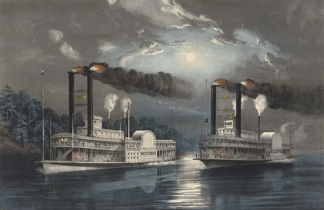 A Midnight Race On The Mississippi