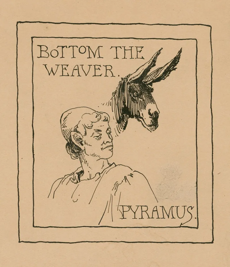 A Midsummer Nights Dream Bottom The Weaver Pyramus Wall Art by Fanny Railton - High-Resolution Digital Print