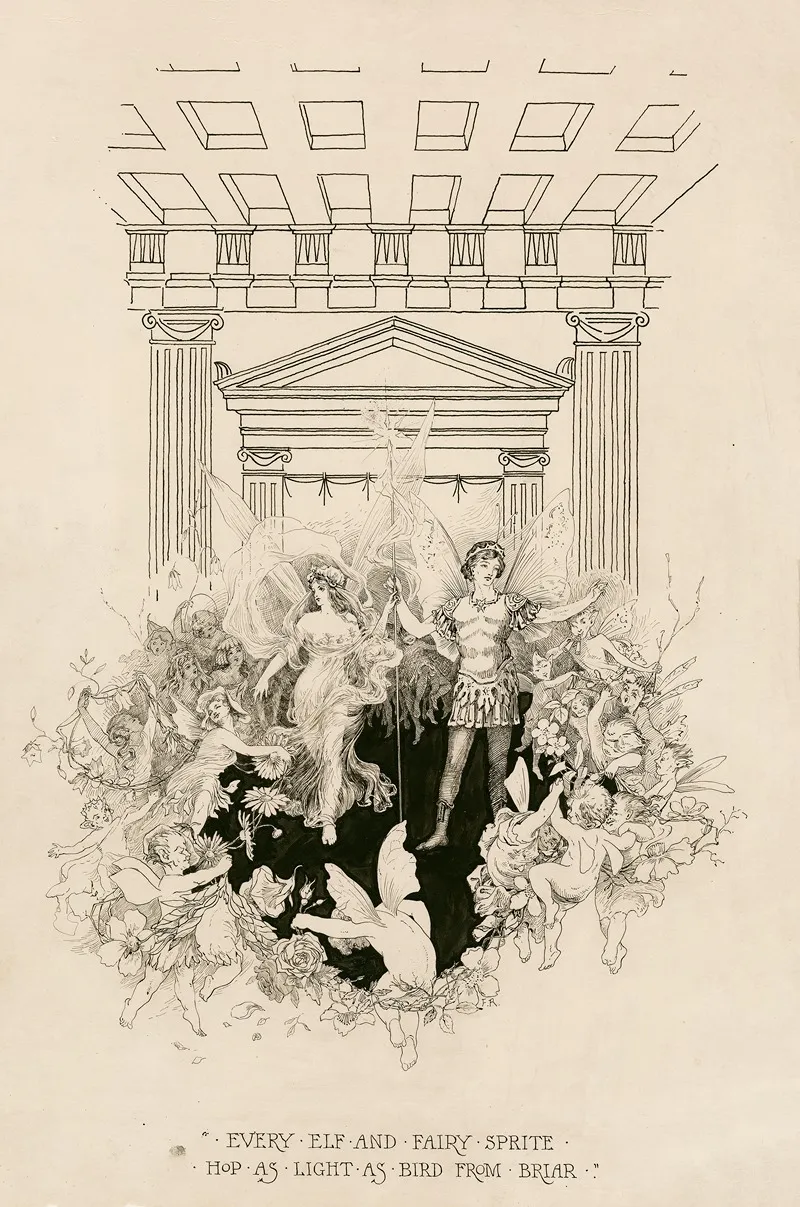 A Midsummer Nights Dream Every Elf And Fairy Sprite Hop As Light As Bird From Briar Wall Art by Fanny Railton - High-Resolution Digital Print