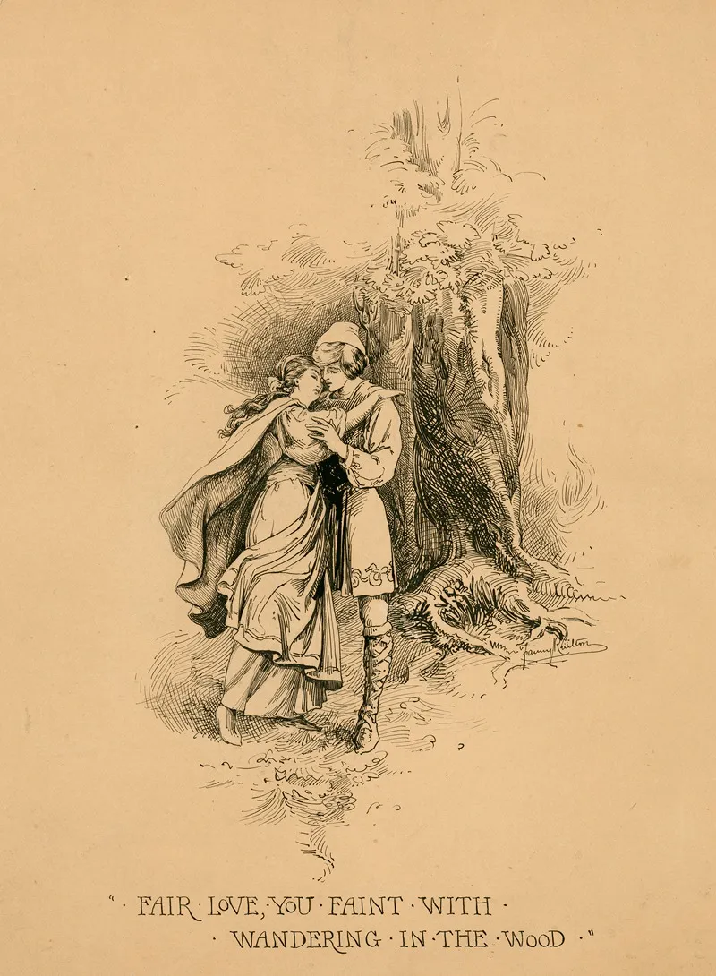 A Midsummer Nights Dream Fair Love You Faint With Wandering In The Wood Wall Art by Fanny Railton - High-Resolution Digital Print