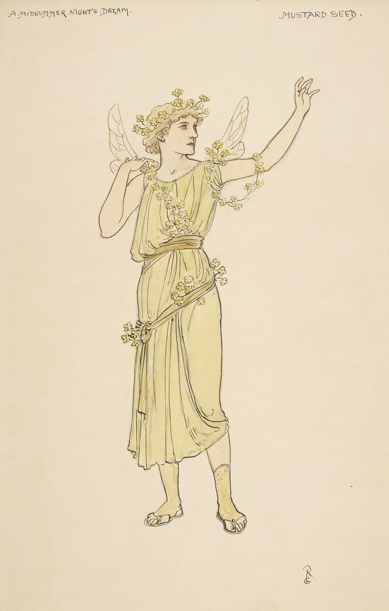 A Midsummer Nights Dream Mustardseed Wall Art by Walford Graham Robertson - High-Resolution Digital Print