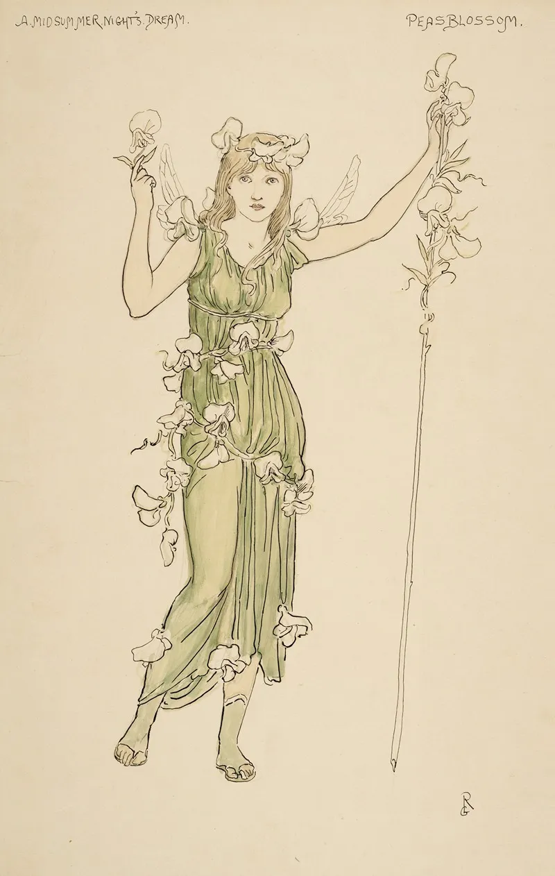 A Midsummer Nights Dream Peaseblossom Wall Art by Walford Graham Robertson - High-Resolution Digital Print