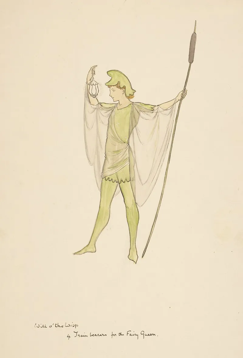 A Midsummer Nights Dream Will Othe Wisp Wall Art by Walford Graham Robertson - High-Resolution Digital Print