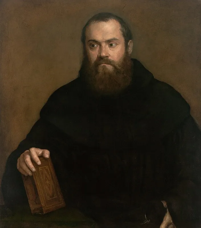 A Monk With A Book Wall Art by Titian - High-Resolution Digital Print