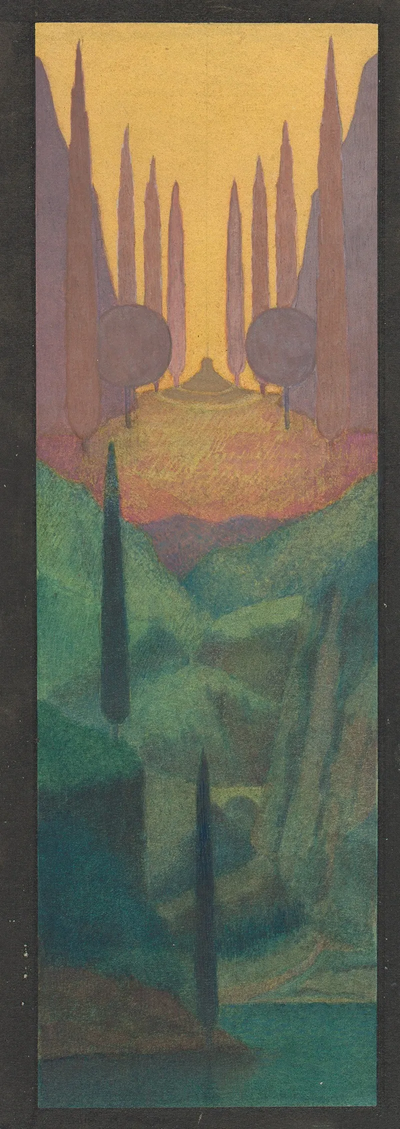 A Monument In A Mountainous Landscape