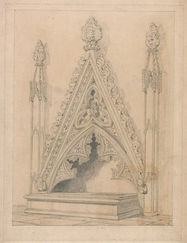 A Monument In Raveningham Church Norfolk Wall Art by John Sell Cotman - High-Resolution Digital Print