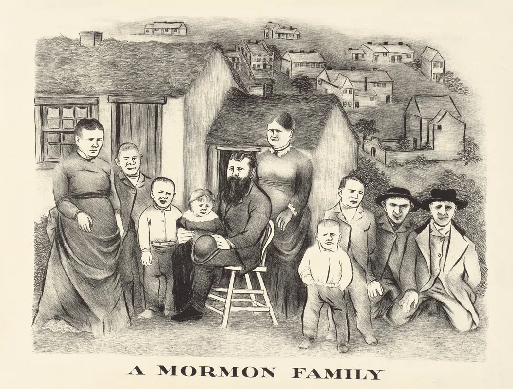 A Mormon Family Wall Art by Bernarda Bryson - High-Resolution Digital Print
