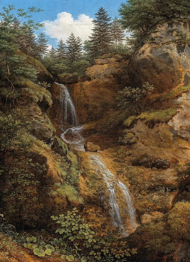A Mountain Stream Wall Art by Eduard von Moro - High-Resolution Digital Print