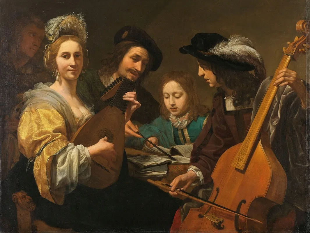 A Musical Company Wall Art by Gerard van Kuijl - High-Resolution Digital Print