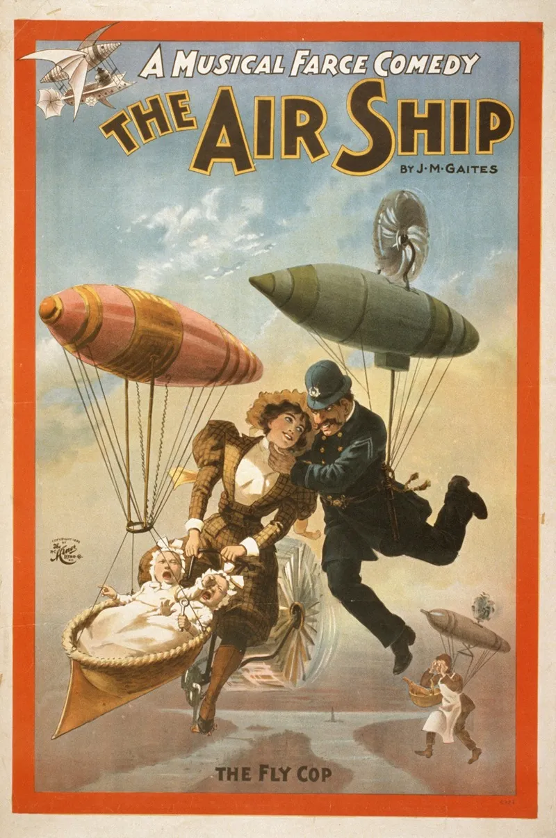 A Musical Farce Comedy The Air Ship By J M Gaites 2 Wall Art by H.C. Miner Litho. Co. - High-Resolution Digital Print