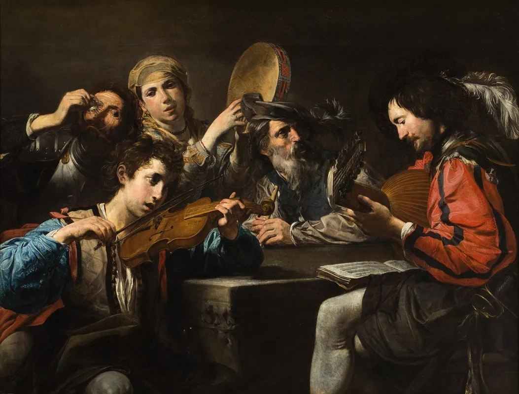 A Musical Party 2 Wall Art by Valentin de Boulogne - High-Resolution Digital Print