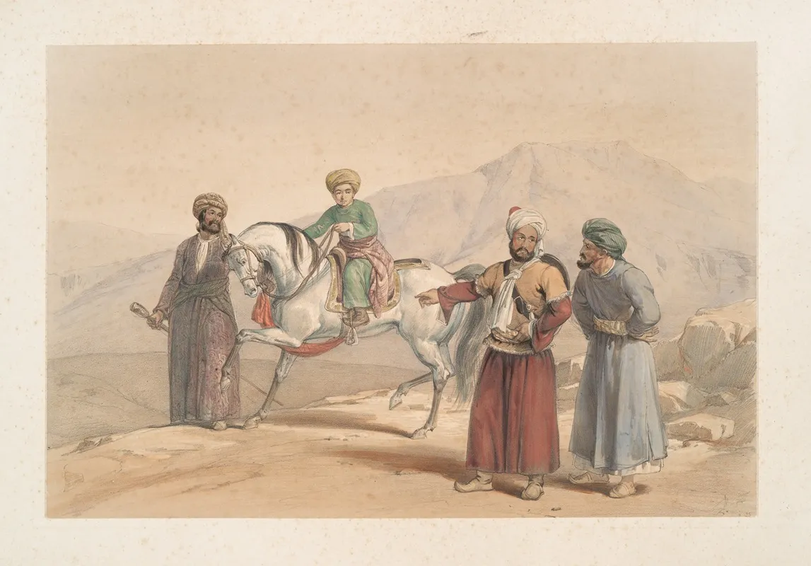 A Nephew Of Dost Mahomed Khan On The Celebrated Horse Wall Art by James Atkinson - High-Resolution Digital Print