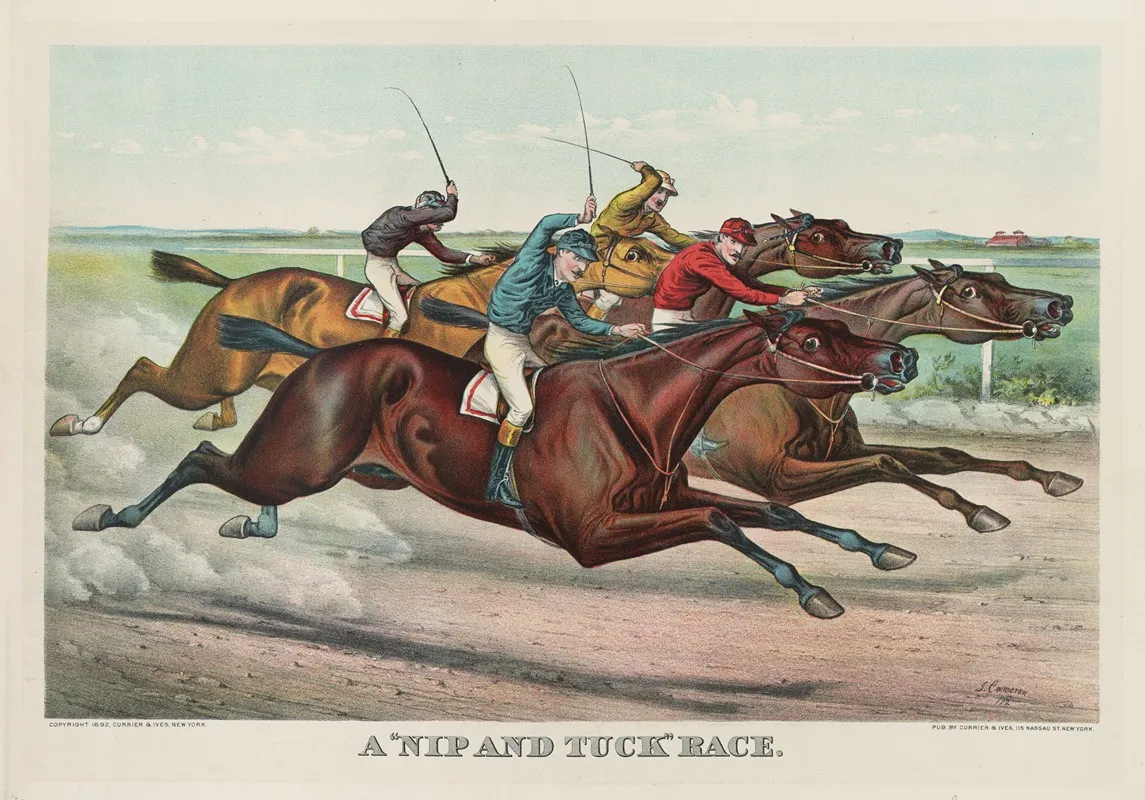 A Nip And Tuck Race Wall Art by John Cameron - High-Resolution Digital Print