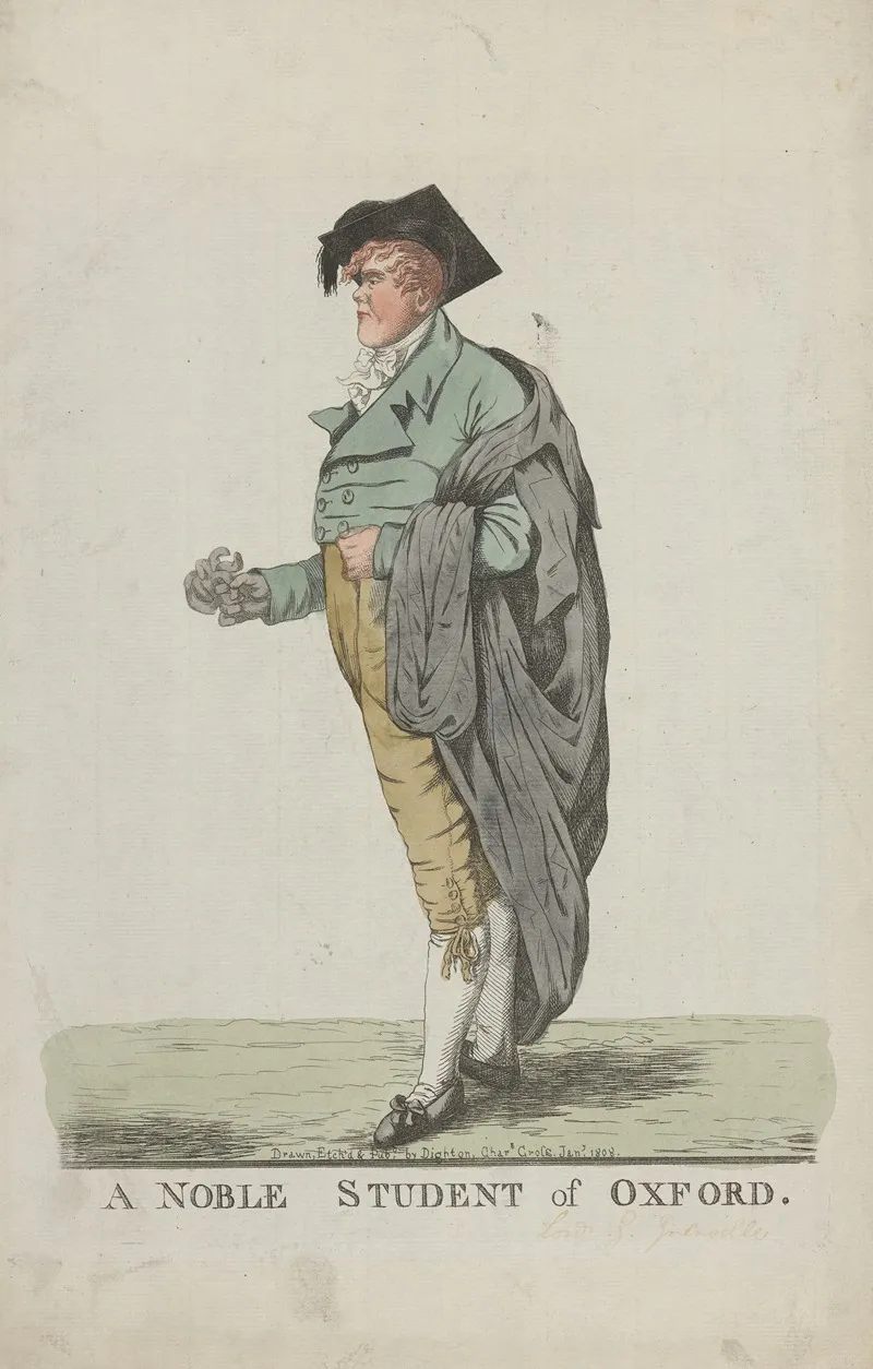A Noble Student Of Oxford Wall Art by Robert Dighton - High-Resolution Digital Print