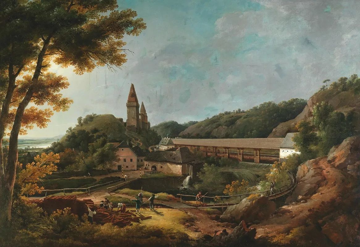 A North East View Of The Weitenegg Castle Ruins Near The Danube
