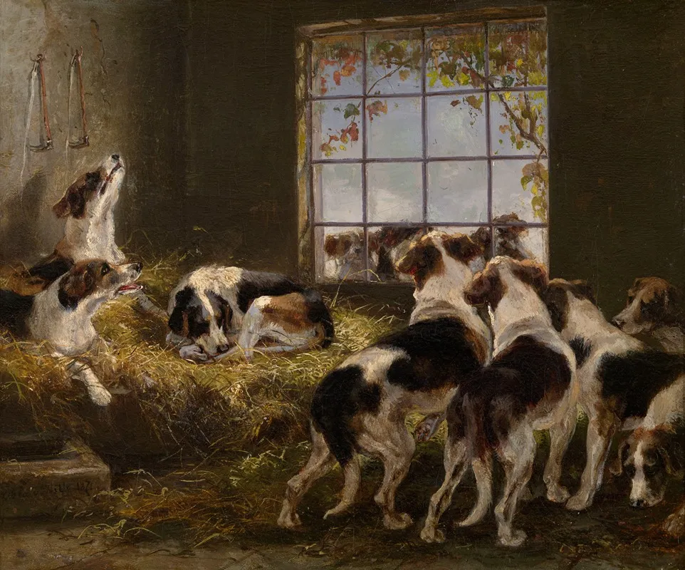 A Pack Of Hounds Wall Art by V. Witte - High-Resolution Digital Print