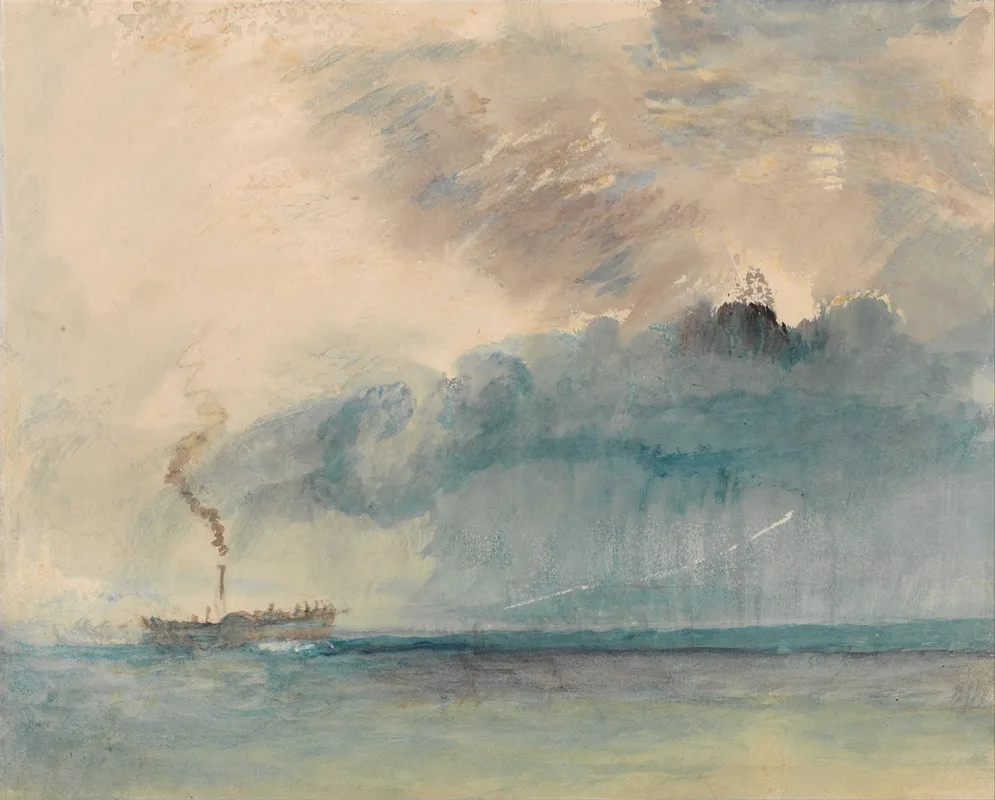 A Paddle Steamer In A Storm Wall Art by Joseph Mallord William Turner - High-Resolution Digital Print