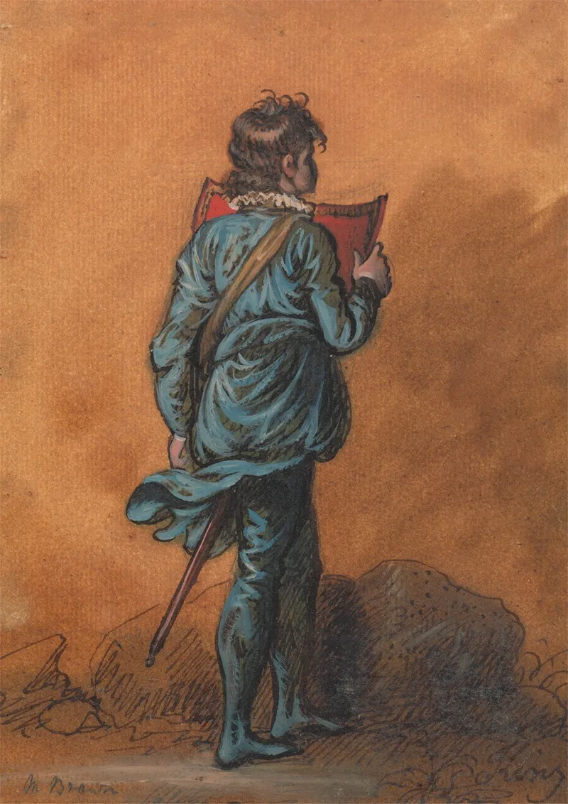 A Page Boy In Blue With A Red Shield Wall Art by Mather Brown - High-Resolution Digital Print
