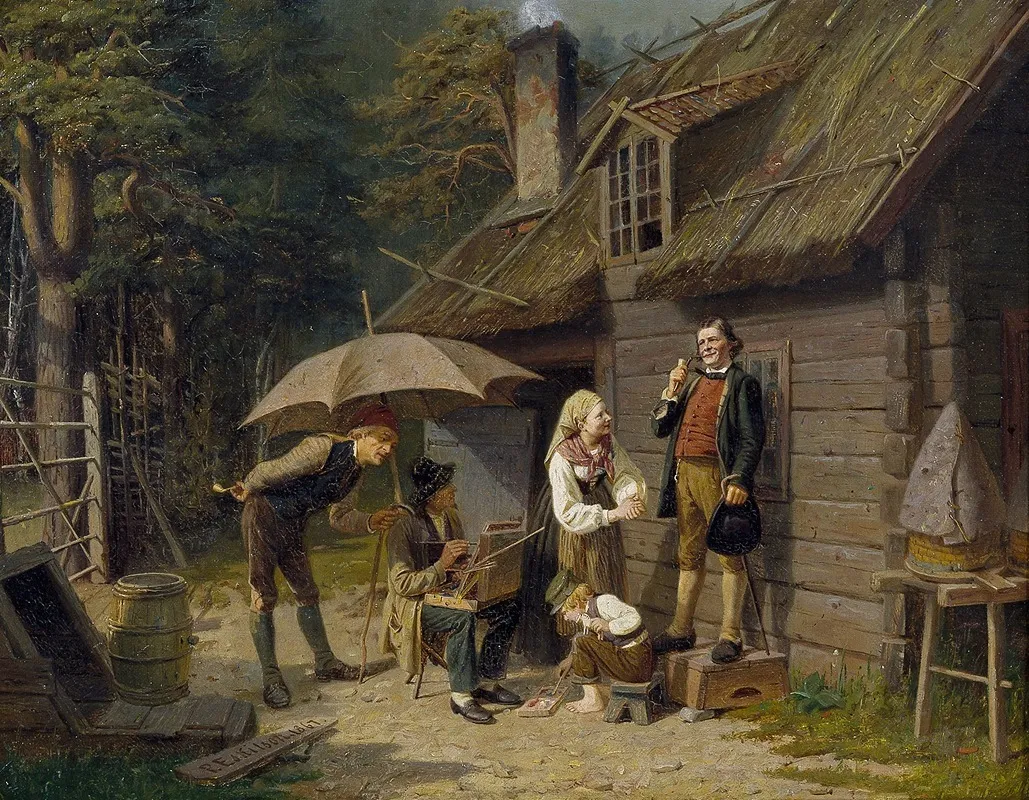 A Painter Studying Abroad Wall Art by Peter Eskilson - High-Resolution Digital Print