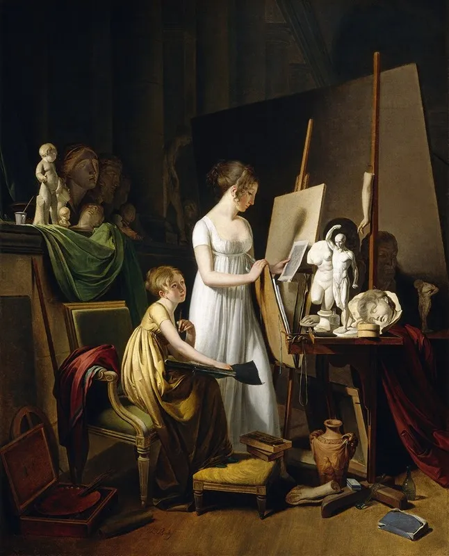 A Painters Studio Wall Art by Louis-Léopold Boilly - High-Resolution Digital Print