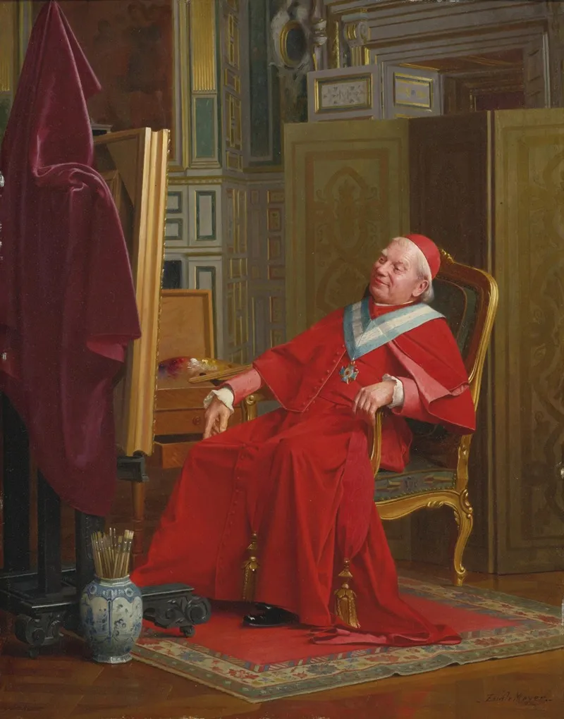 A Painting Cardinal Wall Art by Emile Meyer - High-Resolution Digital Print