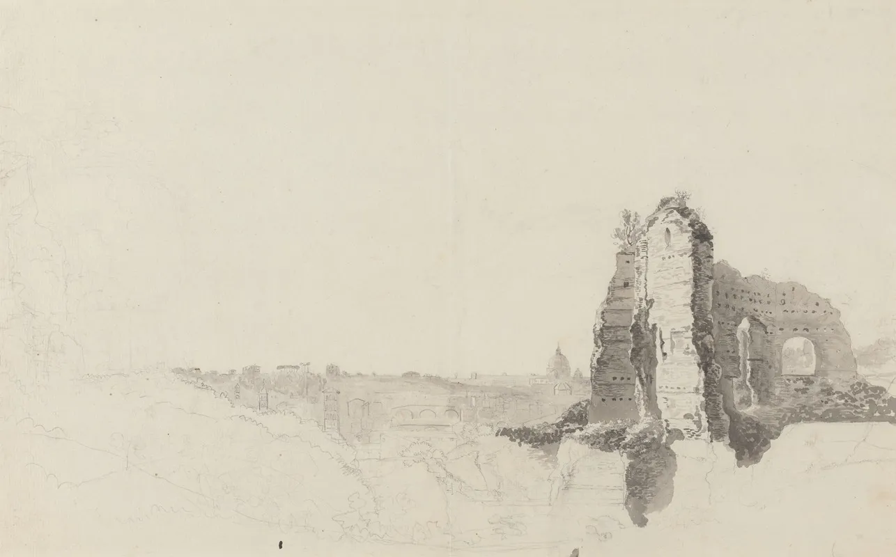 A Panoramic View Toward St Peters From The Palace Of The Caesars