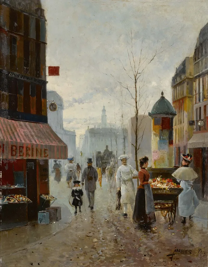 A Paris Street Scene Wall Art by José María Jardines - High-Resolution Digital Print
