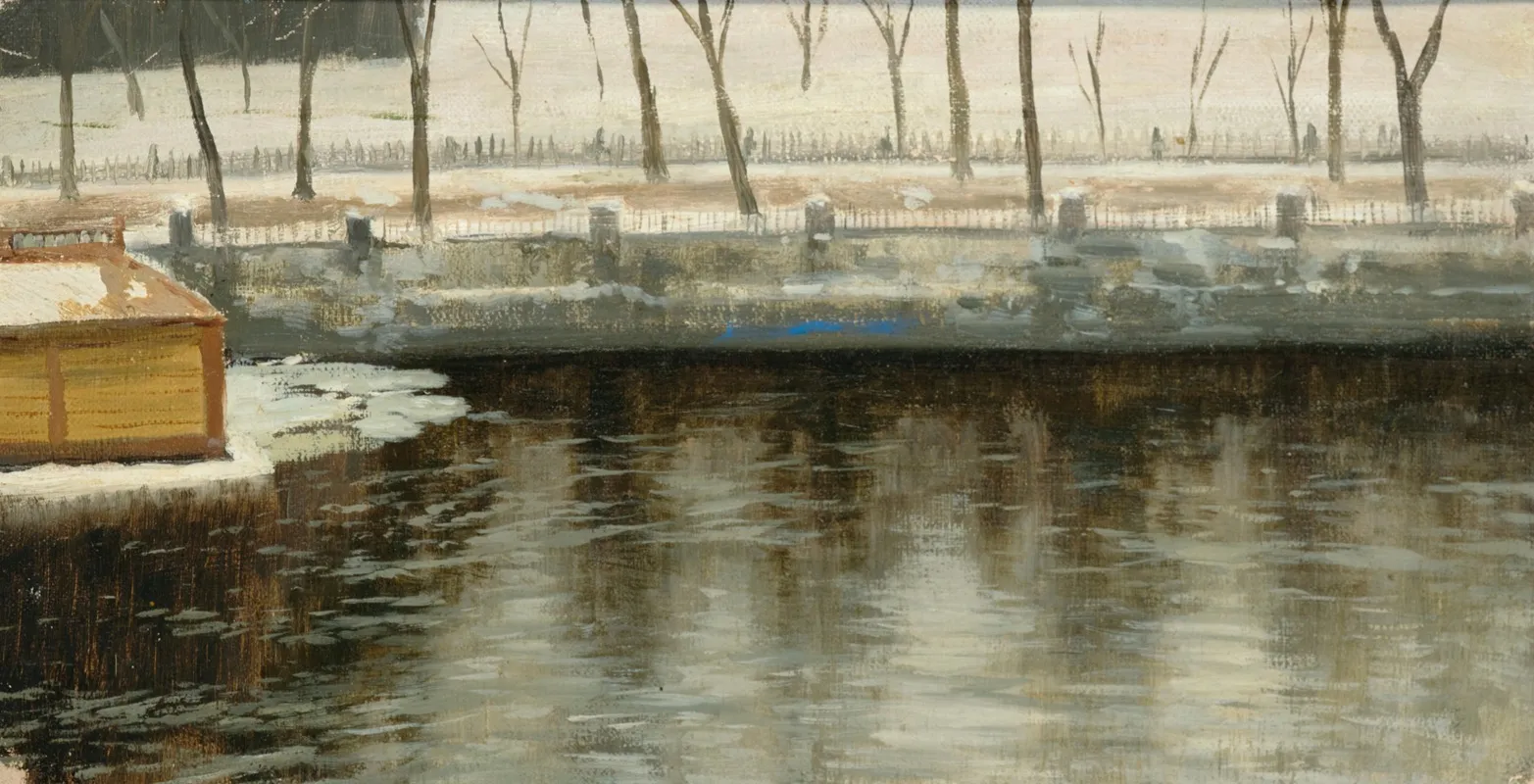 A Park Canal In Winter