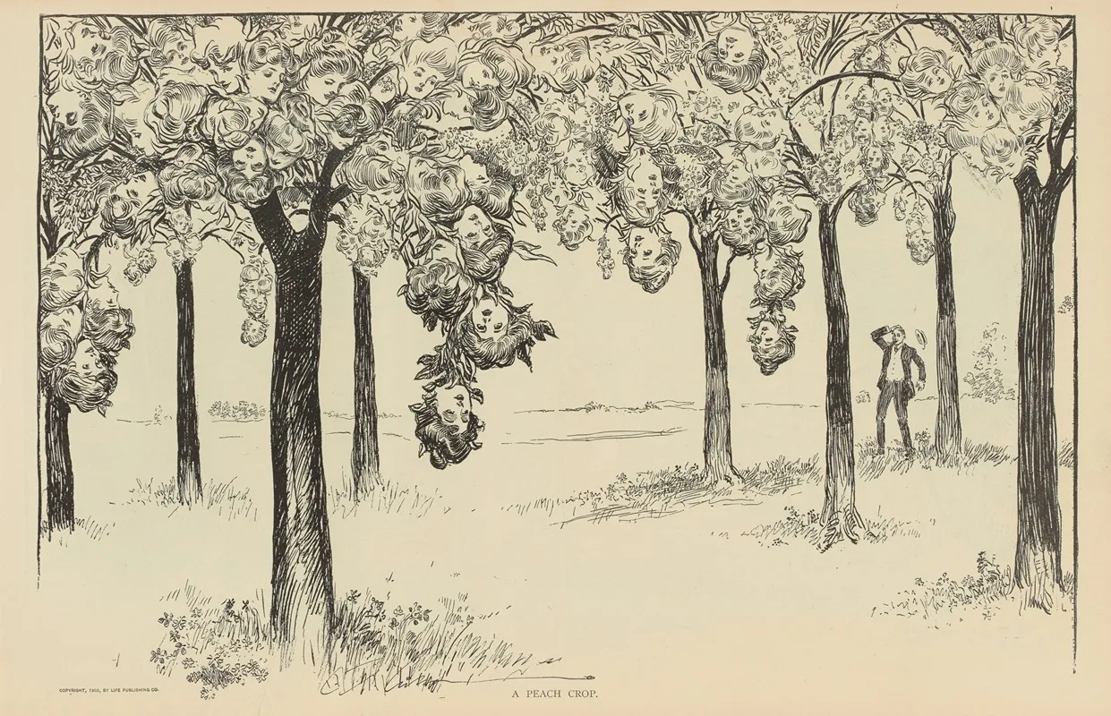 A Peach Crop Wall Art by Charles Dana Gibson - High-Resolution Digital Print
