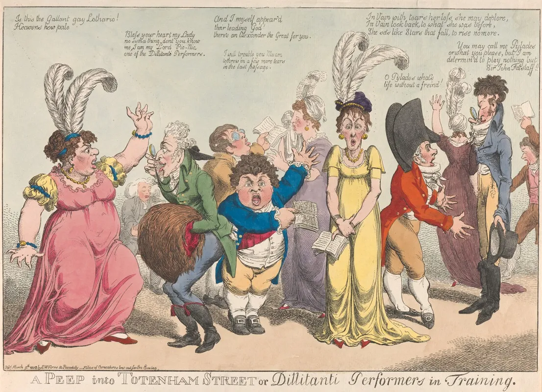 A Peep Into Totenham Street Or Dillitanti Performers In Training