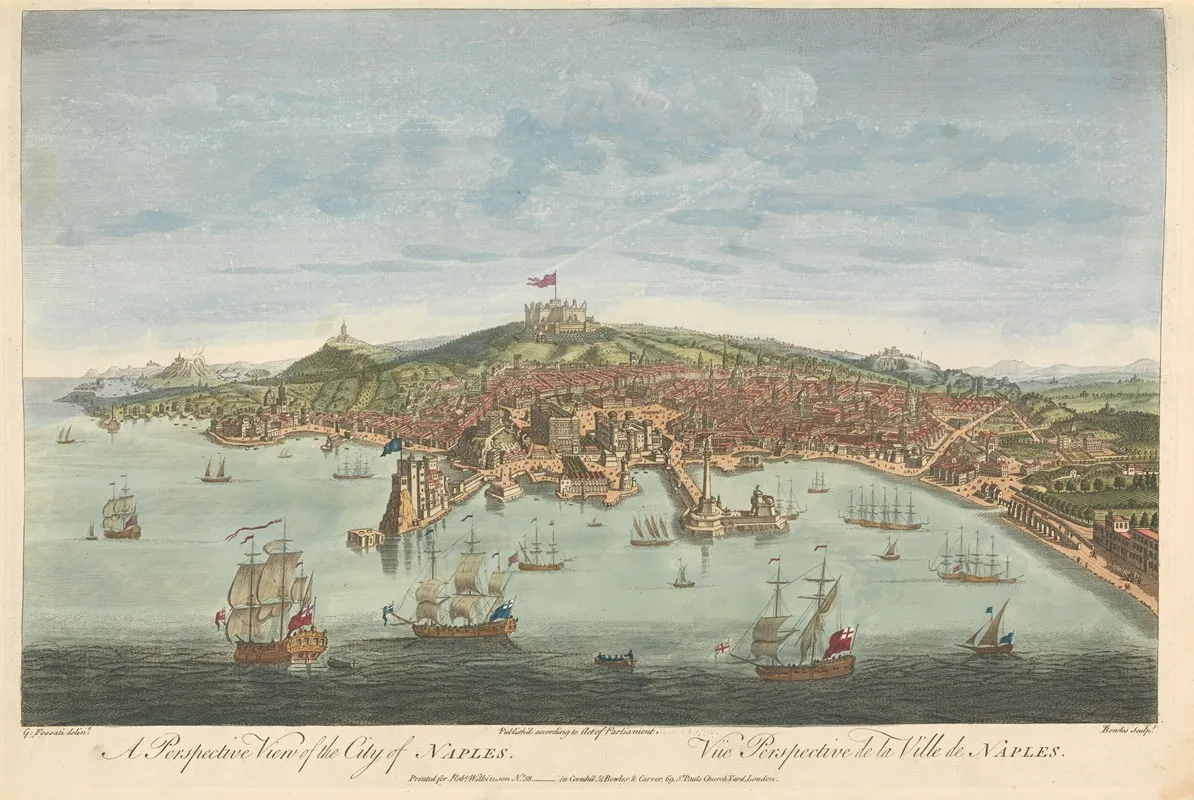A Perspective View Of The City Of Naples