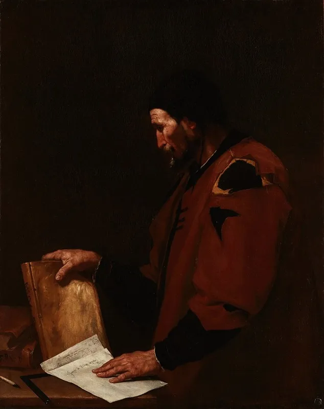 A Philosopher Probably Euclid Wall Art by Jusepe de Ribera - High-Resolution Digital Print
