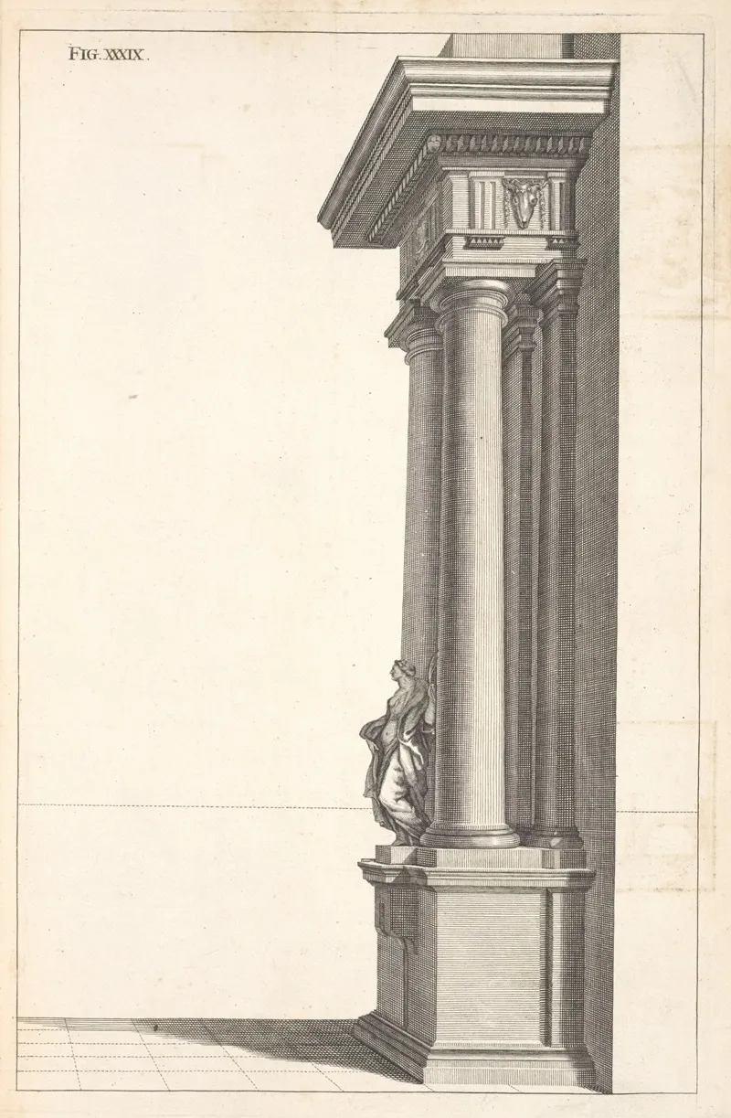 A Piece Of Dorick Architecture In Perspective Wall Art by Andrea Pozzo - High-Resolution Digital Print