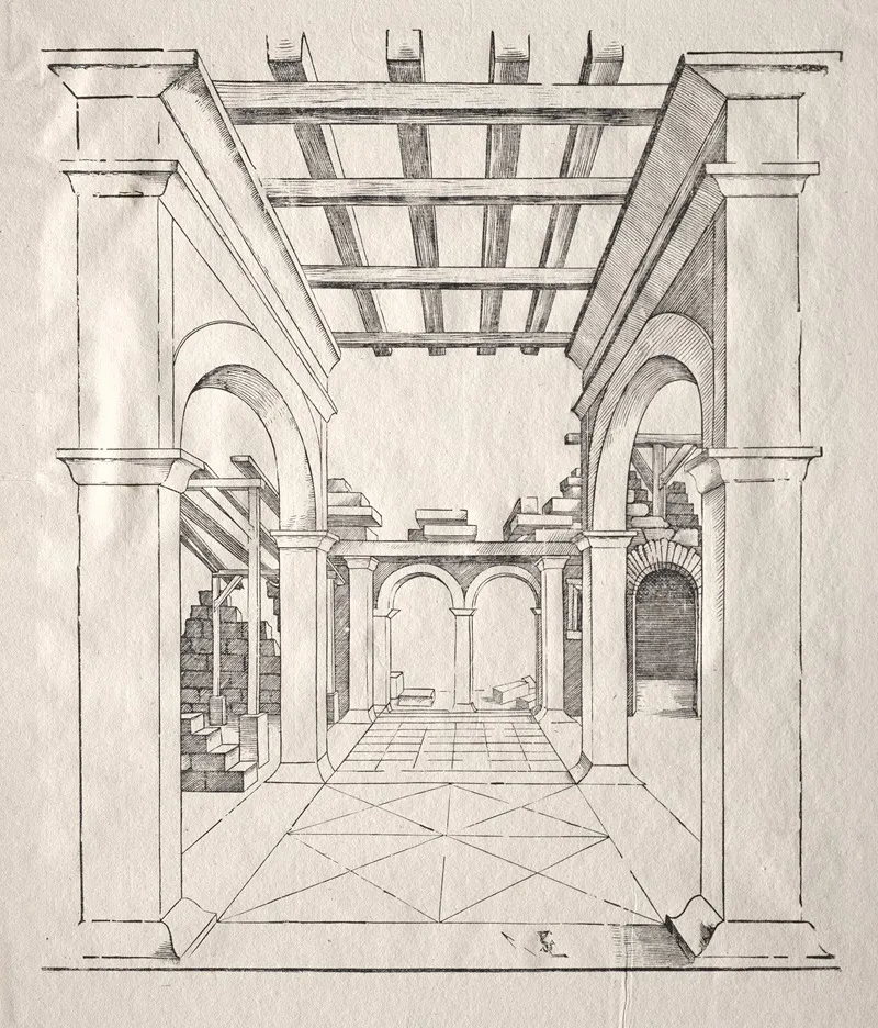 A Portico Wall Art by Erhard Schön - High-Resolution Digital Print