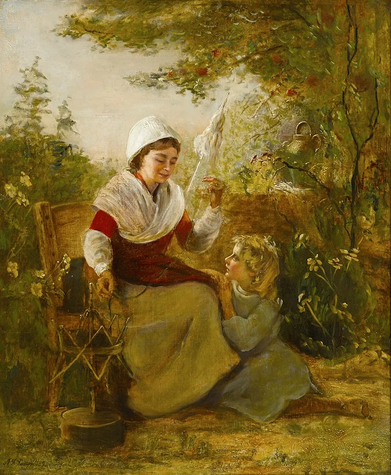 A Portrait Of A Mother And Child Wall Art by Alfred Fowler Patten - High-Resolution Digital Print