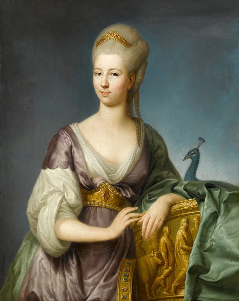 A Portrait Of A Noblewoman As Juno Wall Art by Anton Von Maron - High-Resolution Digital Print