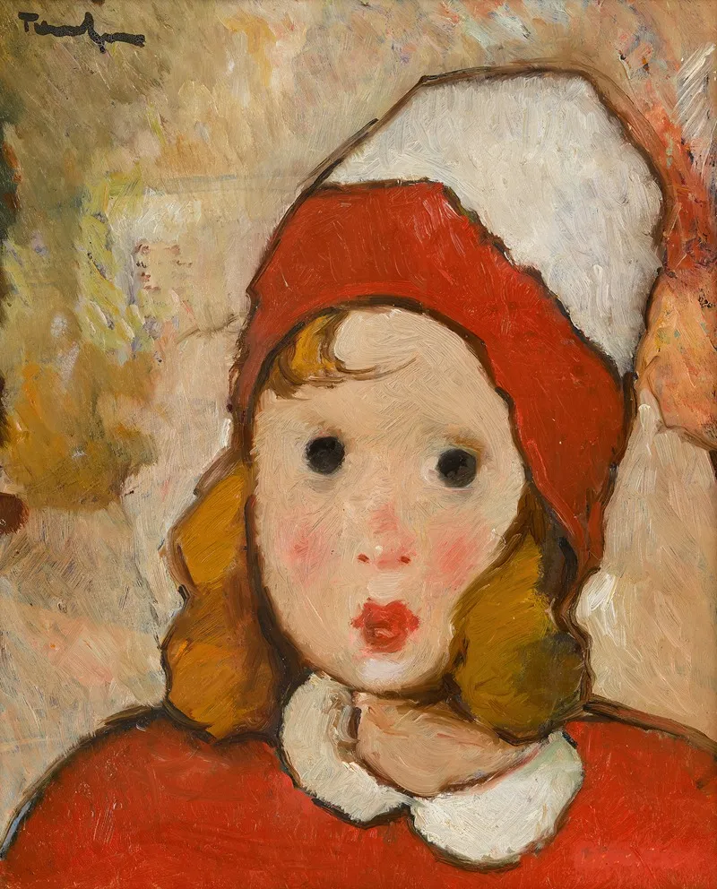 A Portrait Of A Young Girl Cap De Copil Wall Art by Nicolae Tonitza - High-Resolution Digital Print