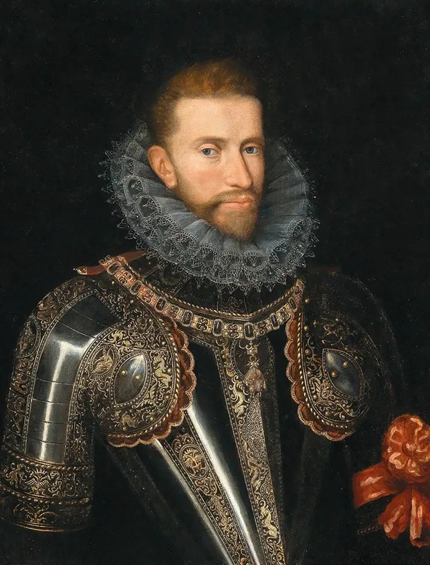 A Portrait Of Archduke Albrecht Vii Governor Of The Spanish Netherlands 1559 1621 Wall Art by Habsburg Court Painter - High-Resolution Digital Print