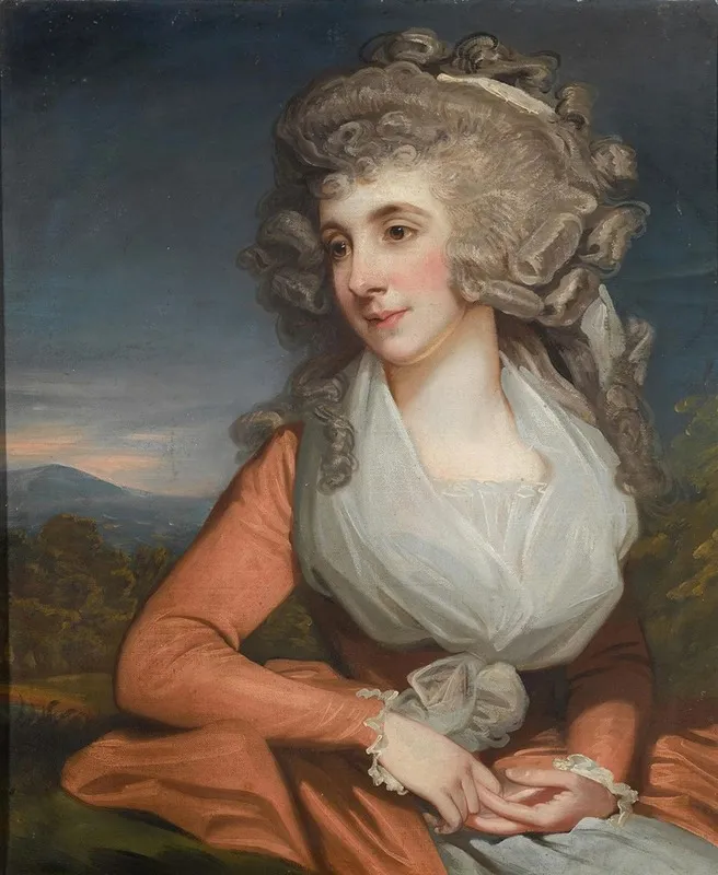 A Portrait Of Mrs Mary Livius Wall Art by Mather Brown - High-Resolution Digital Print