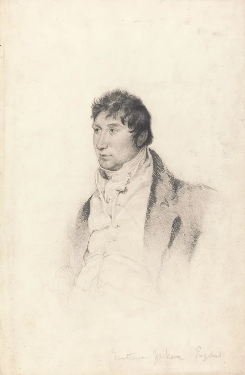 A Portrait Study For The Engraving Of Gentleman Jackson Wall Art by Charles Turner - High-Resolution Digital Print