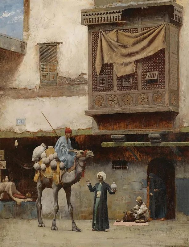 A Pottery Seller In Old Cairo