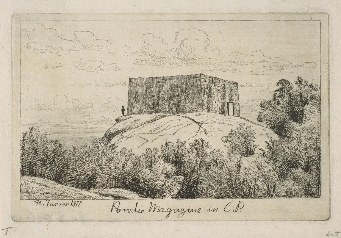 A Powder Magazine In Central Park From Scenes Of Old New York