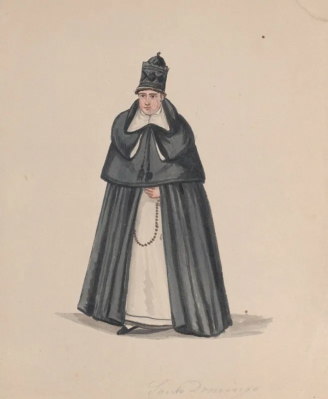A Priest From The Order Of Santo Domingo Saint Dominic Wall Art by Francisco Fierro - High-Resolution Digital Print