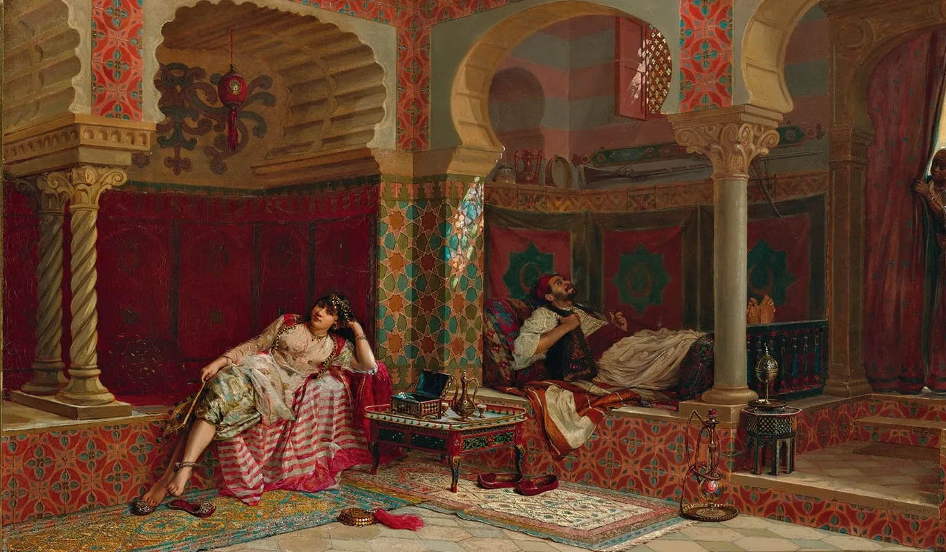 A Private Meeting Wall Art by Jan Baptist Huysmans - High-Resolution Digital Print