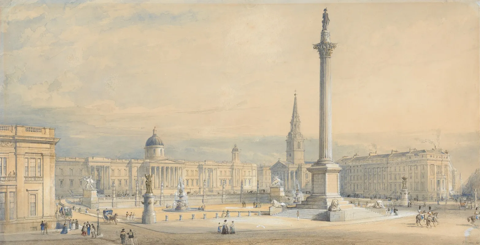 A Proposed Plan For Trafalgar Square Wall Art by George Belton Moore - High-Resolution Digital Print