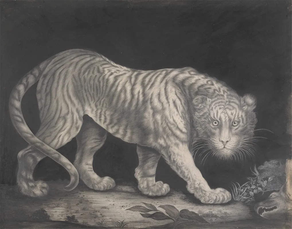 A Prowling Tiger Wall Art by Elizabeth Pringle - High-Resolution Digital Print